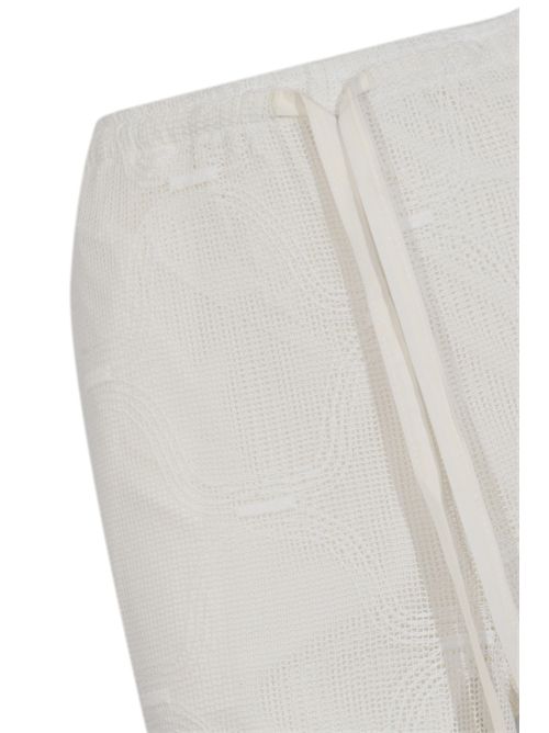 Pantalone traforato in cotone Latte Alpha Studio | AD-6561Q2003